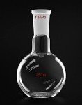 QWORK 250ml Flat Bottom Boiling Flask, 24/40 Joint