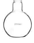 QWORK 250ml Flat Bottom Boiling Flask, 24/40 Joint