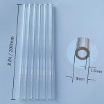 12-Piece 8-Inch Borosilicate Glass Tubes