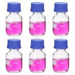6-Pack 50ml Borosilicate Glass Storage Bottles
