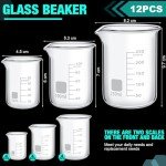 Tanlade 12 Pack Heavy Duty Glass Beakers