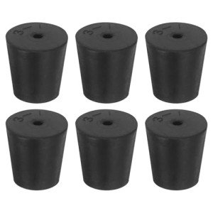 6 Pack Tapered Rubber Stopper for Test Tubes