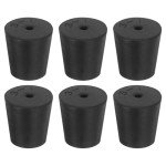 6 Pack Tapered Rubber Stopper for Test Tubes