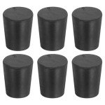 6-Piece Tapered Rubber Stopper Set for Labs