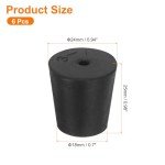 6 Pack Tapered Rubber Stopper for Test Tubes