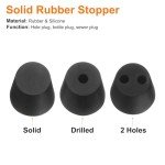 6 Pack Tapered Rubber Stopper for Test Tubes