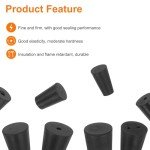 6-Piece Tapered Rubber Stopper Set for Labs