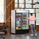 COTLIN 53" Commercial Display Refrigerator with 10 Shelves