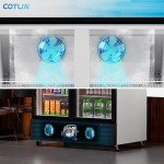 COTLIN 53" Commercial Display Refrigerator with 10 Shelves