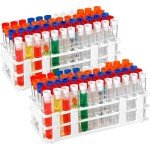 120 Pcs Test Tubes and Rack Set - Multicolor