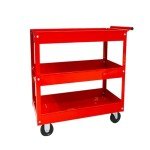 Heavy Duty 3-Tier Steel Rolling Cart - 400lbs Capacity