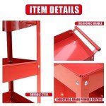 Heavy Duty 3-Tier Steel Rolling Cart - 400lbs Capacity