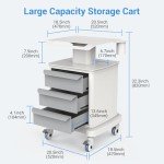 Mobile Medical Carts with Wheels and Drawers