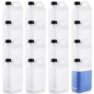 16 Pcs 1 Gallon Plastic Storage Jugs with Lids