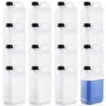 16 Pcs 1 Gallon Plastic Storage Jugs with Lids