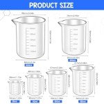 Clear Plastic Graduated Beaker Set - 6 Sizes