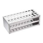 Stainless Steel Test Tube Holder Rack - 40 Holes