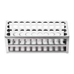 Stainless Steel Test Tube Holder Rack - 40 Holes