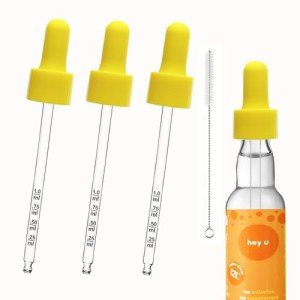 Bubly Drops Glass Dropper Pipettes - 3 Count