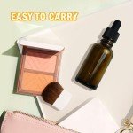 50-Pack Amber Glass Dropper Bottles with Caps