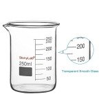 Stonylab 250 ml Graduated Glass Beaker with Spout