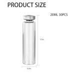 30pcs 20ml Clear Glass Sample Vials with Ports