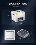 CREWORKS 15L Stainless Steel Ultrasonic Cleaner with Heater