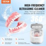 VEVOR 200ML Sonic Cleaner for Dental Items