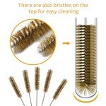 7-Piece Brass Wire Tube Brushes Set - 11 Inch