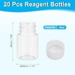 PATIKIL 20 Pack 15ml Wide Mouth Lab Bottles