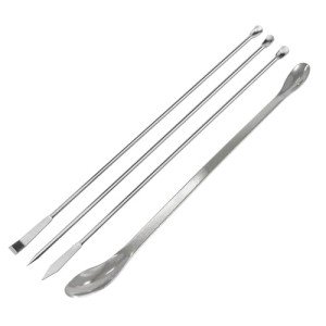 Zangc Stainless Steel Lab Sampling Spoon Set - 4PCS
