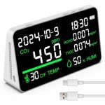 7-in-1 Rechargeable Air Quality Monitor & Tester