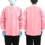 10 Pack Pink Disposable Lab Jackets - Small