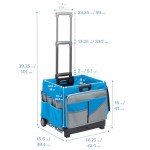 ECR4Kids Mobile Storage Rolling Cart with Organizer Bag