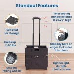 ECR4Kids Mobile Storage Rolling Cart with Organizer Bag