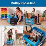 ECR4Kids Mobile Storage Rolling Cart with Organizer Bag