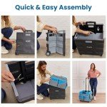ECR4Kids Mobile Storage Rolling Cart with Organizer Bag