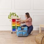 ECR4Kids Mobile Storage Rolling Cart with Organizer Bag