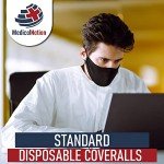 Hazmat Suits 25-Pack, Large, Disposable Coveralls