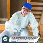 Hazmat Suits 25-Pack, Large, Disposable Coveralls