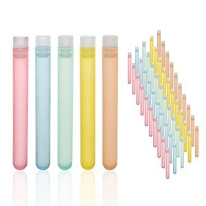 Okulab Plastic Test Tubes with Caps, 50pcs