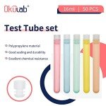 Okulab Plastic Test Tubes with Caps, 50pcs