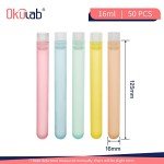 Okulab Plastic Test Tubes with Caps, 50pcs