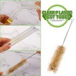 25 Clear Plastic Test Tubes with Cork Stoppers