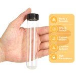 40ml Glass Test Tubes with Screw Caps - 24PCS