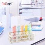 Okulab Plastic Test Tubes with Caps, 50pcs