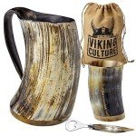 Viking Style Ox Horn Mug & Shot Glass Set