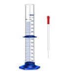 250ML Thick Glass Graduated Cylinder with Dropper