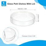 90mm Borosilicate Glass Petri Dishes with Lids
