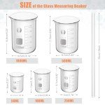 10-Piece Glass Measuring Set with Stirring Rods